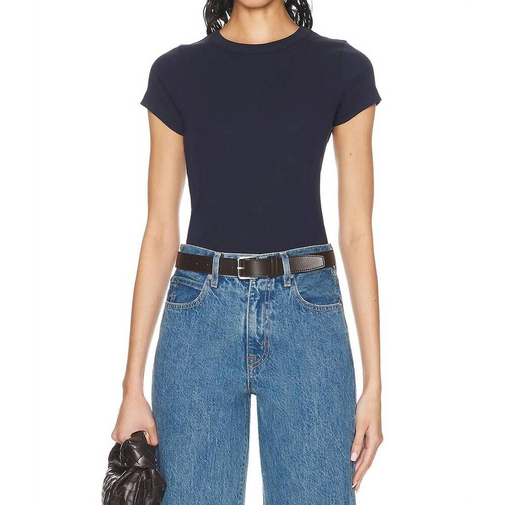 NEW FLORE FLORE car baby tee in navy